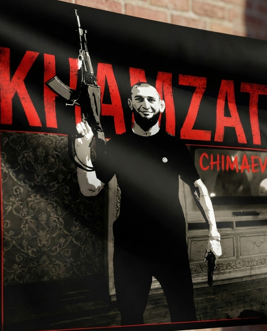 Khamzat "Borz" Chimaev 'SMESH' Tapestry UFC Flag