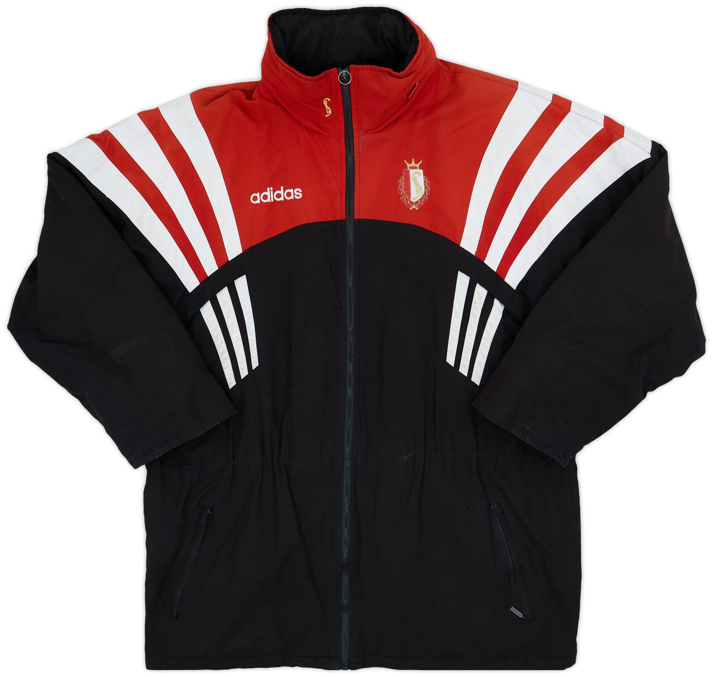 1996-97 Standard Liege adidas Padded Bench Coat - 7/10 - (L/XL) Limited Drop - Hype Streetwear