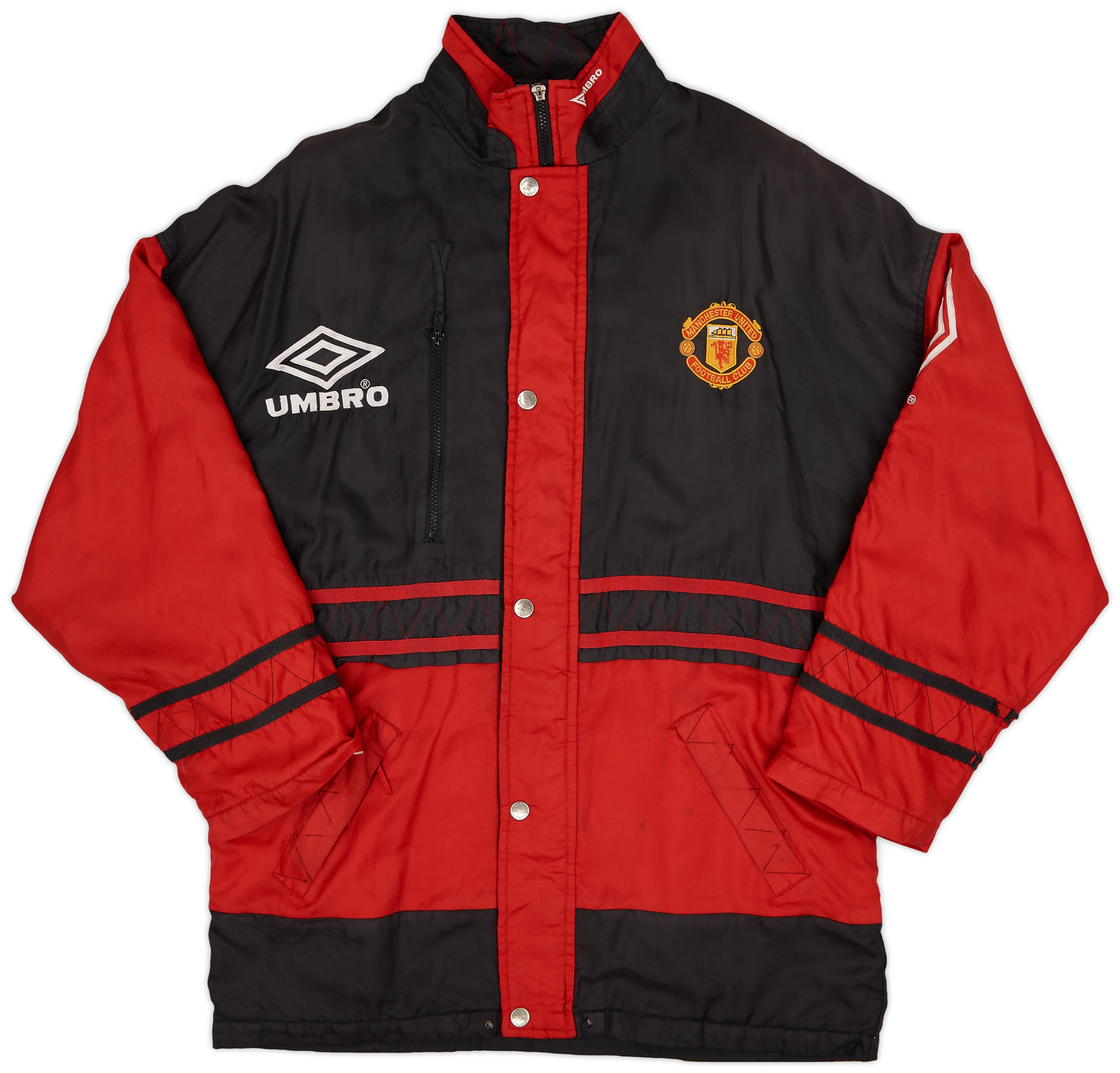 1996-97 Manchester United Umbro Padded Bench Coat - 6/10 - (M)
